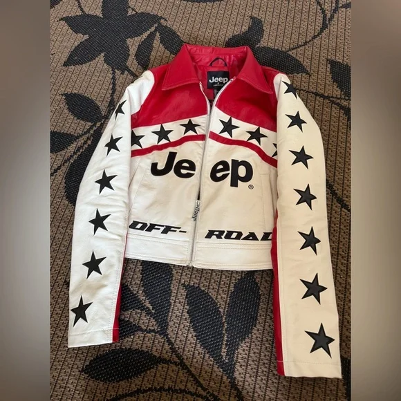 Forever 21 x Jeep Faux Leather Moto Racing Jacket - NWOT - Picture 5 of 6